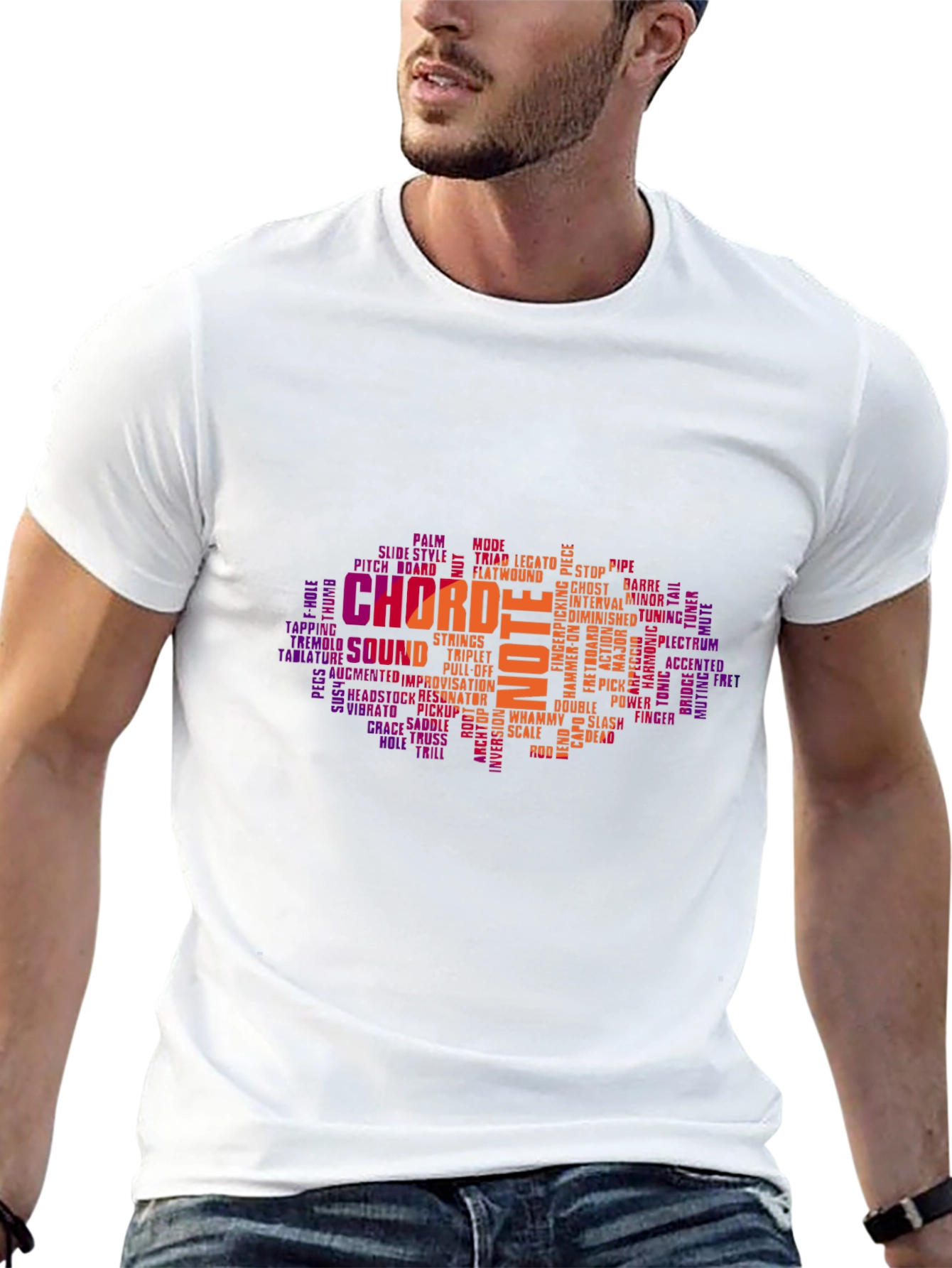 Music Theory Word Art Graphic T-Shirt