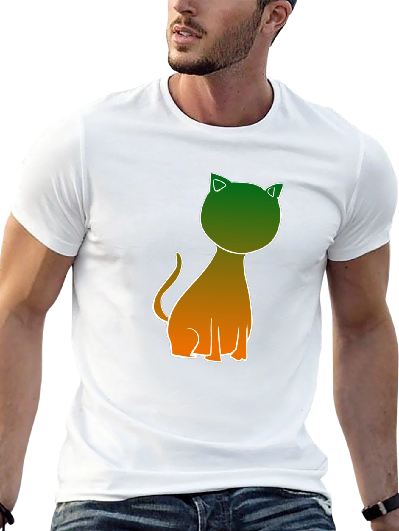 Cool Cat Graphic Tee - Black Casual Shirt
