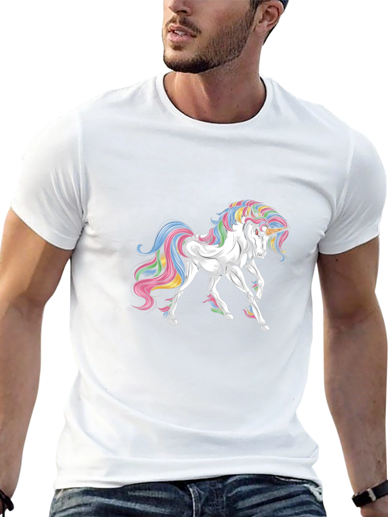 Unicorn Graphic Black T-Shirt
