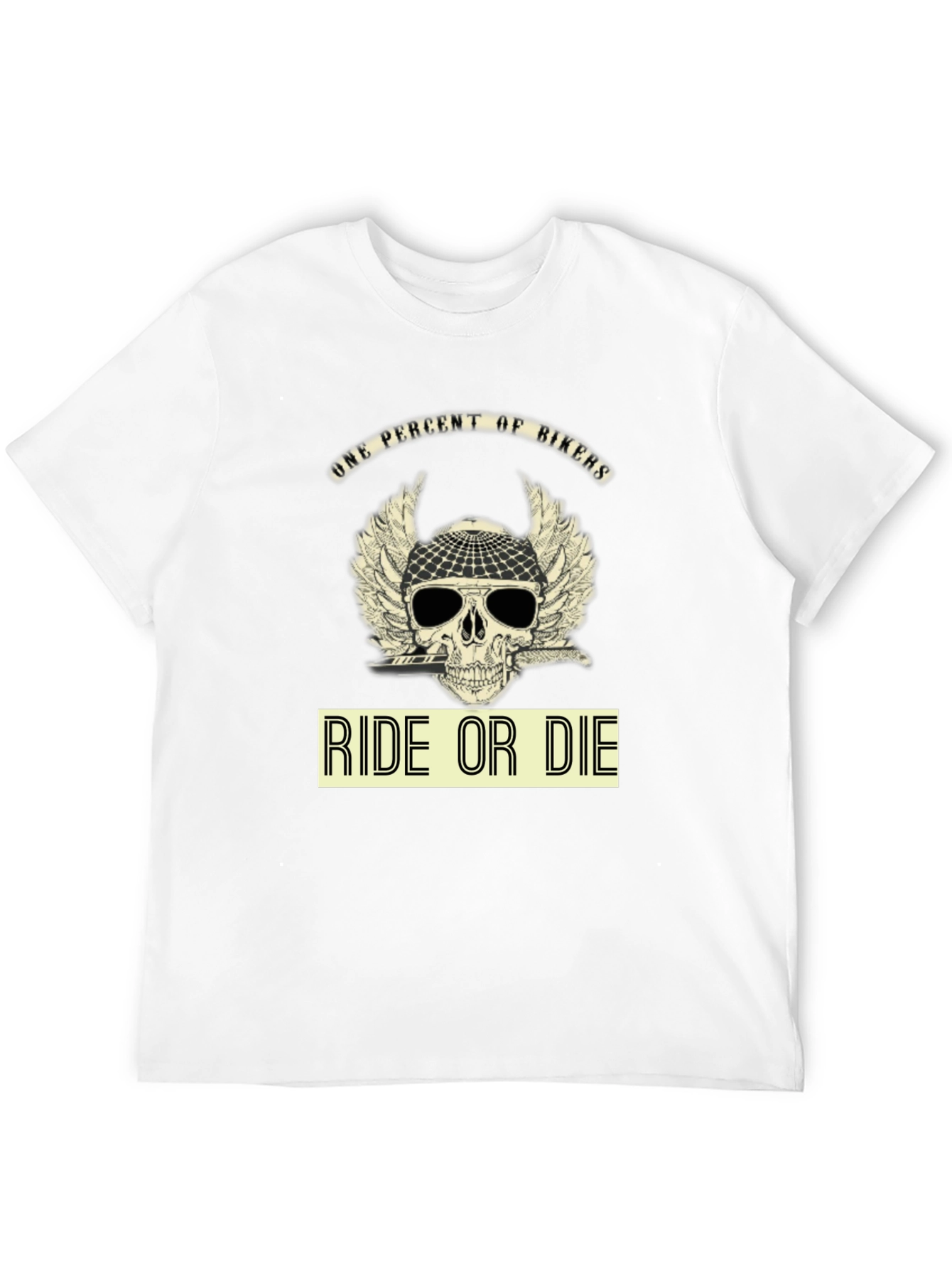 Ride or Die Biker T-Shirt - Skull Design