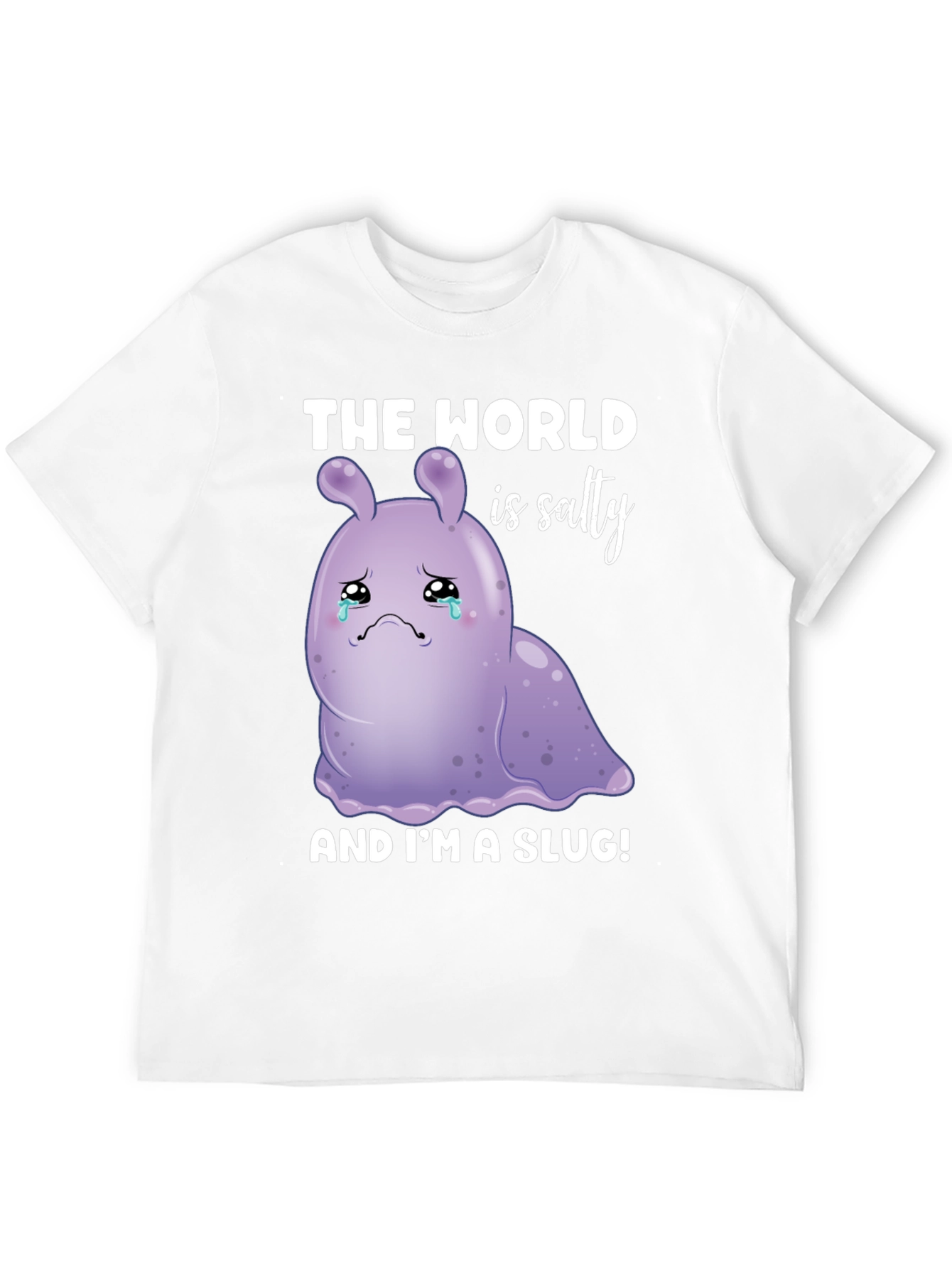 Salty Slug Graphic Tee - Sad Cartoon T-Shirt