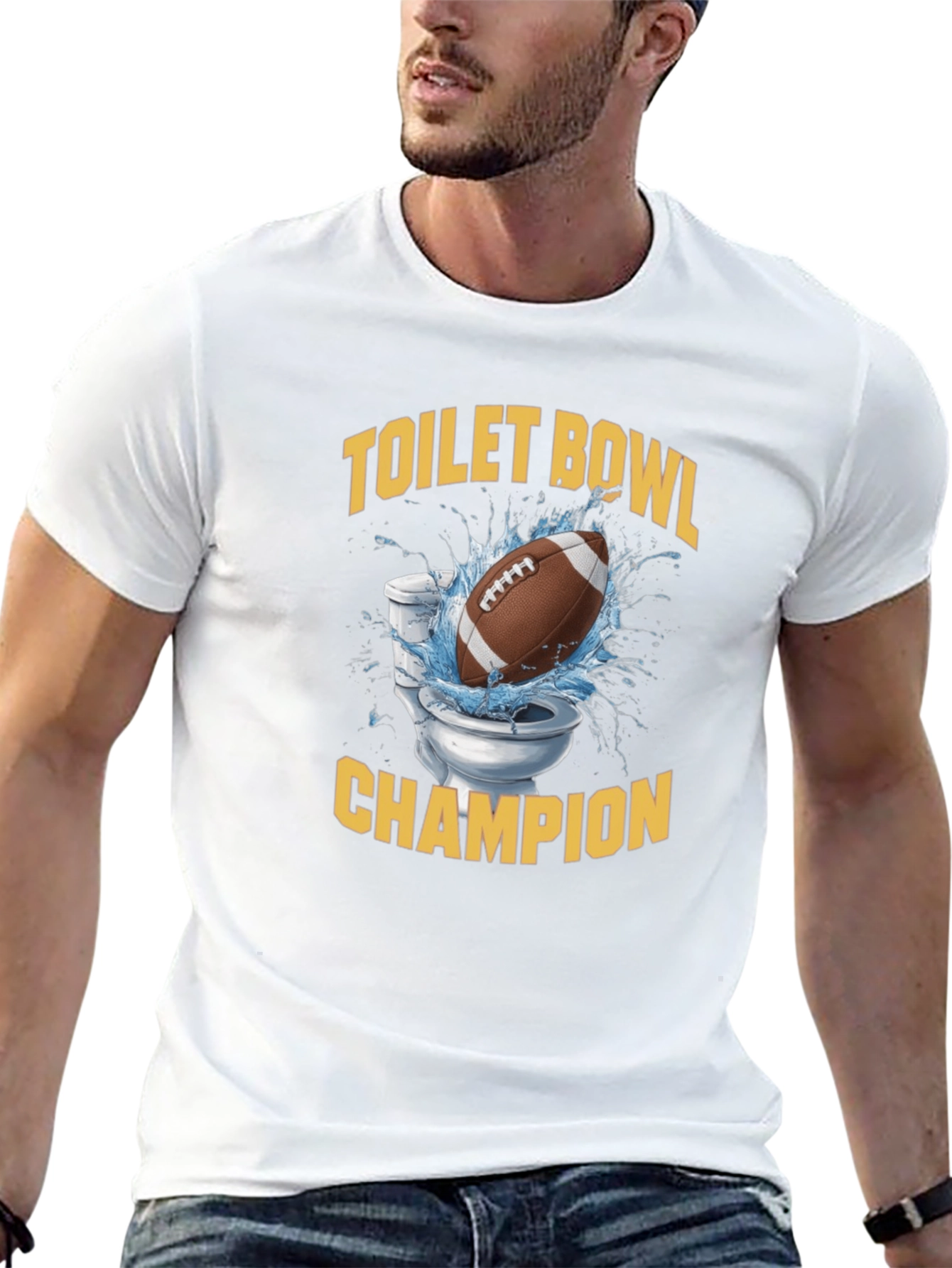 Toilet Bowl Champion T-Shirt - Funny Football Tee