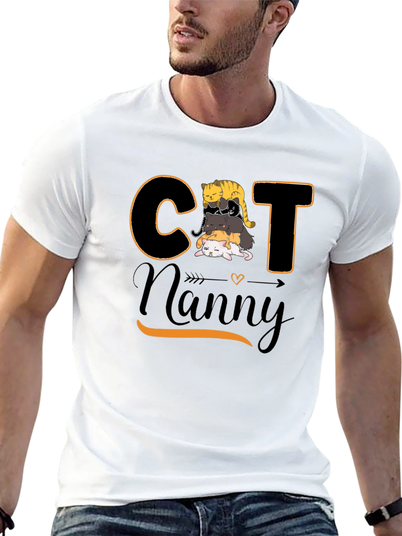 Cat Nanny T-Shirt - Stacked Cats