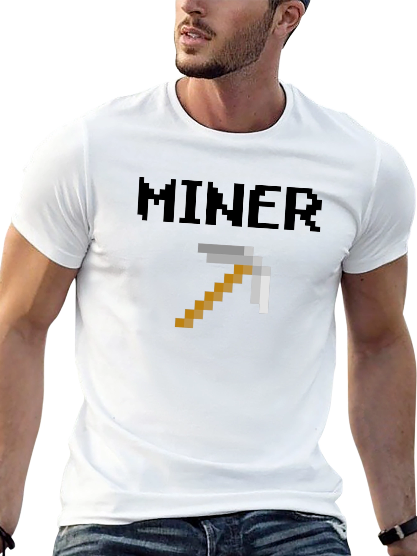 Minecraft Miner Pixel Art T-Shirt