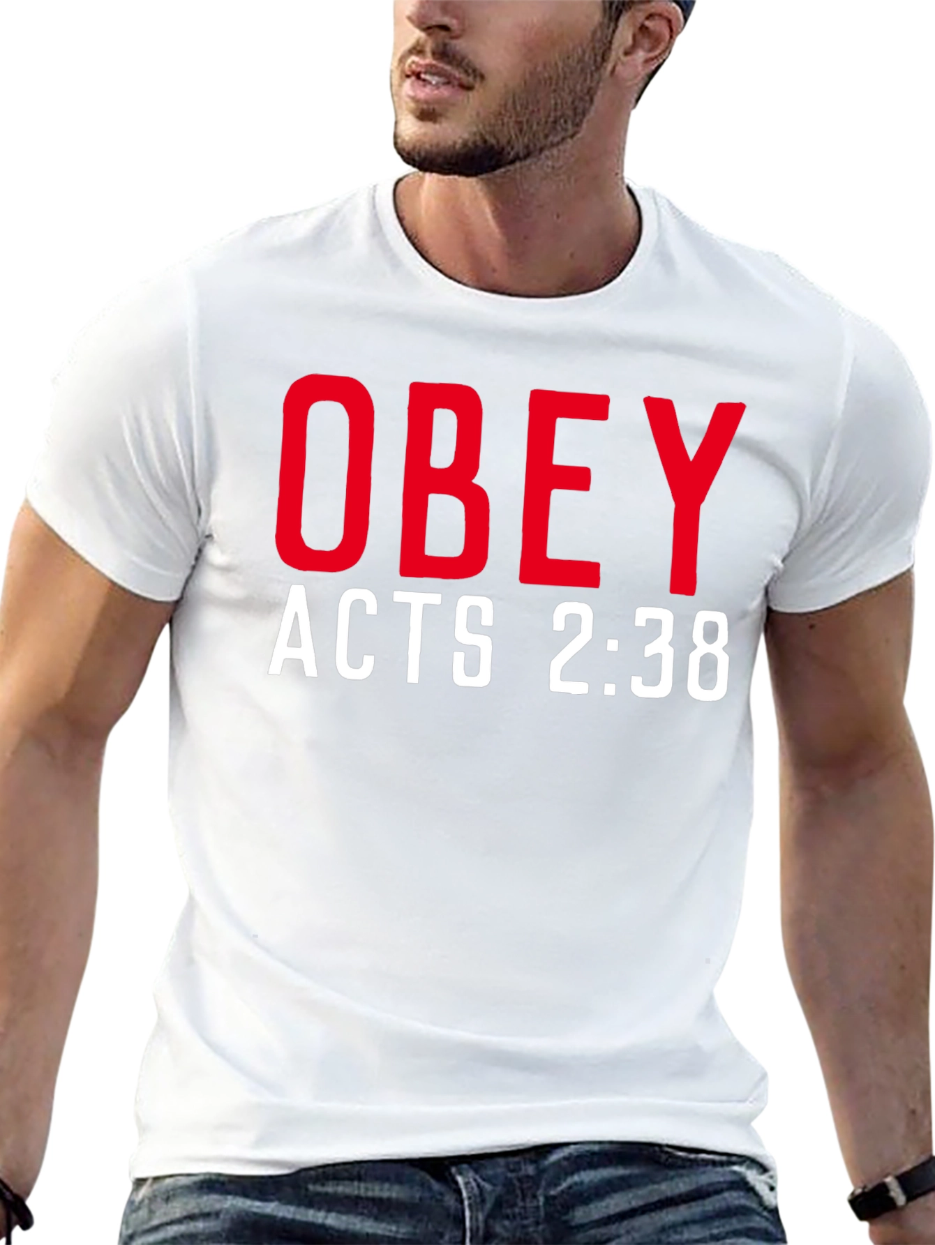 Obey Acts 2:38 T-Shirt - Stylish Christian Apparel