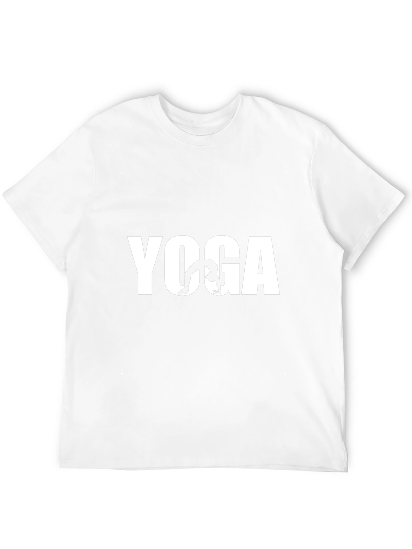Yoga Pose Graphic Tee - Mens Black Cotton T-Shirt