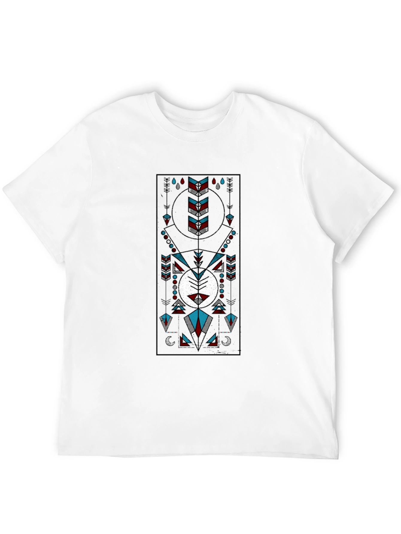 Geometric Arrow Graphic T-Shirt - Black