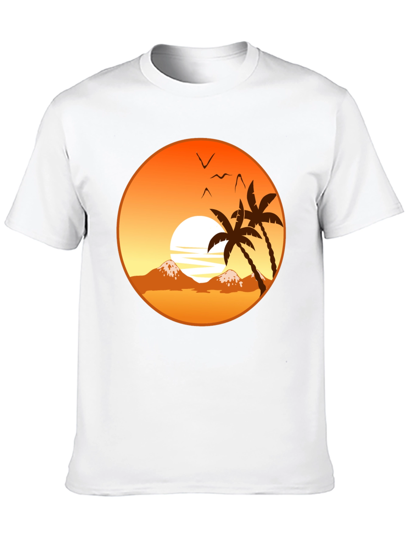 Sunset Palm Tree Graphic T-Shirt