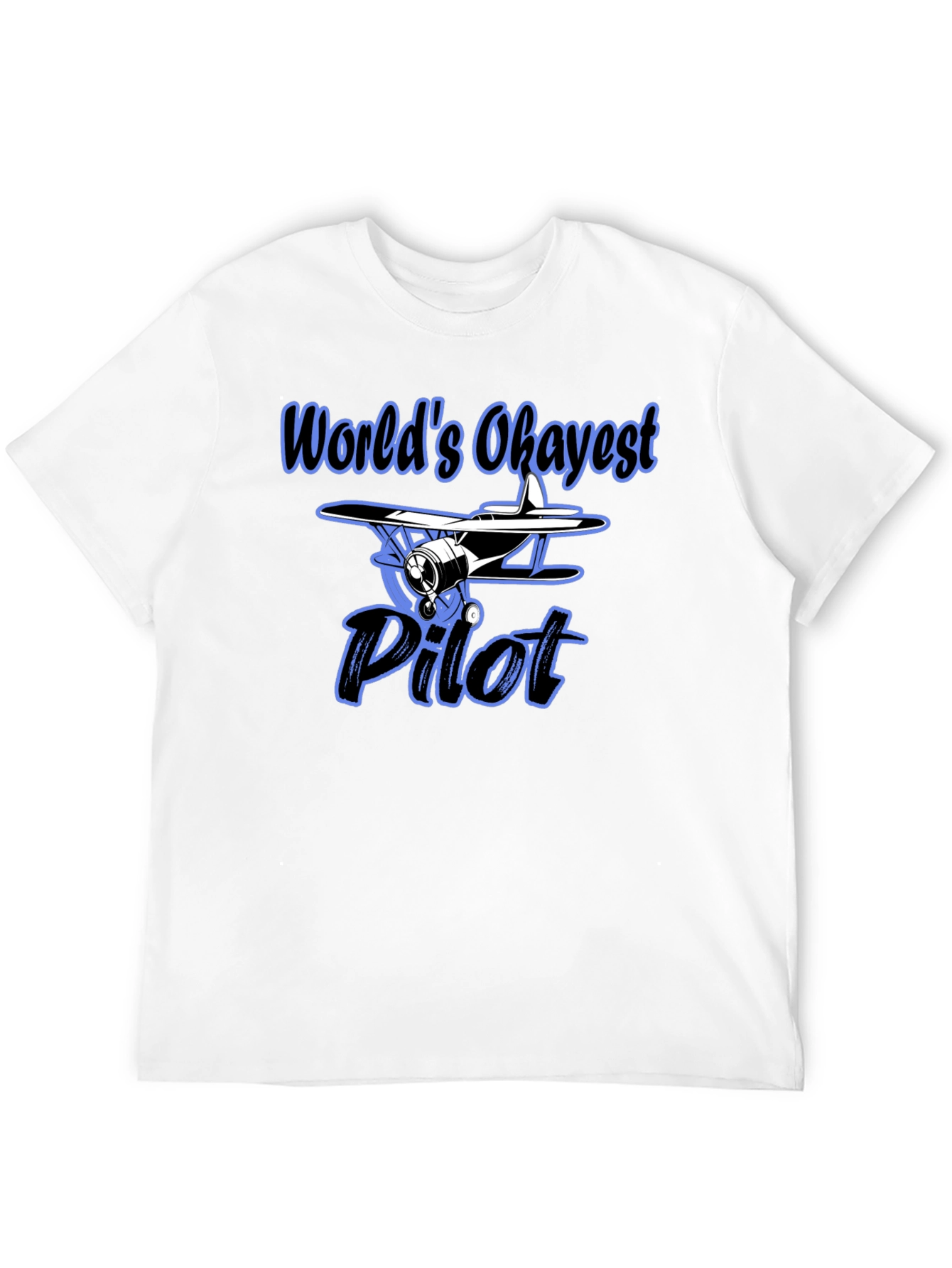 Worlds Okayest Pilot Black T-Shirt