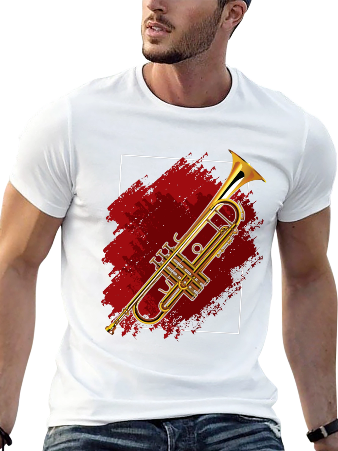 Trumpet Graphic Tee - Stylish Music Lovers T-Shirt