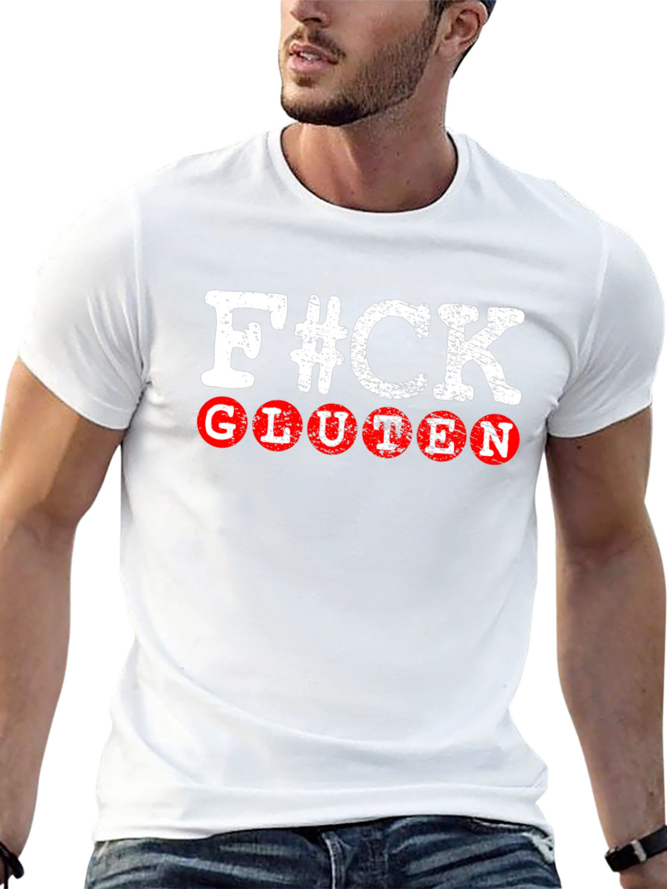 F#ck Gluten Black Graphic T-Shirt