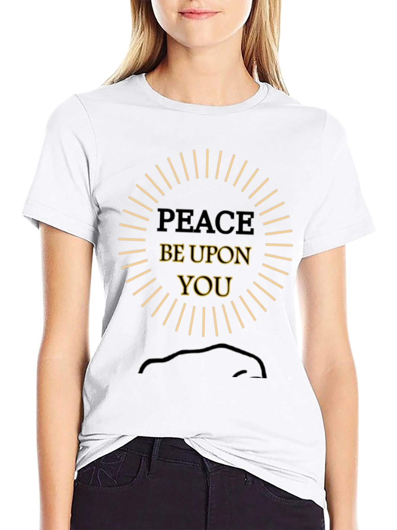 Peace Be Upon You Black Graphic Tee