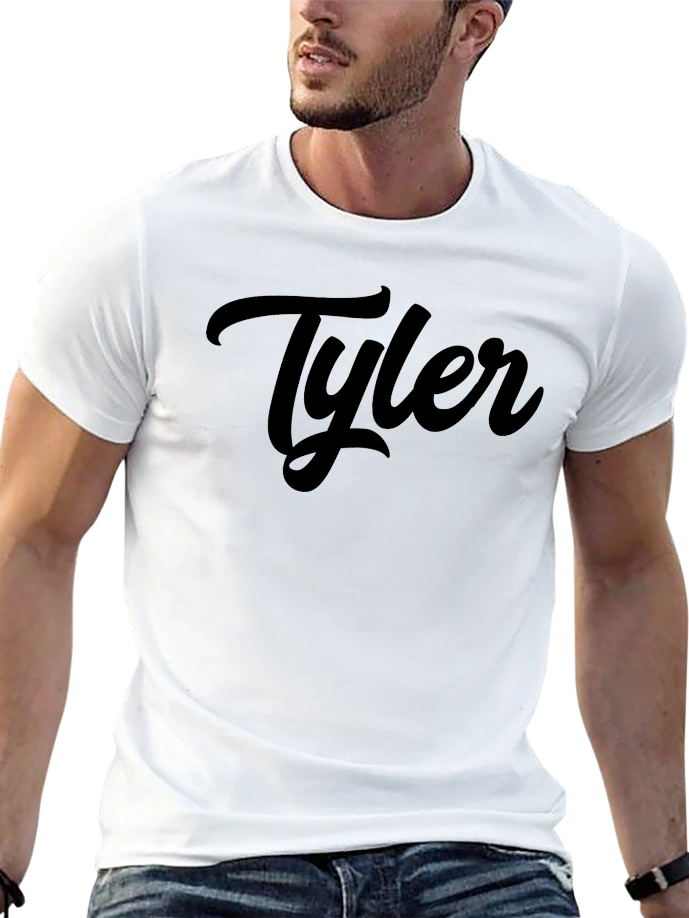 Personalized Tyler Black Graphic Tee