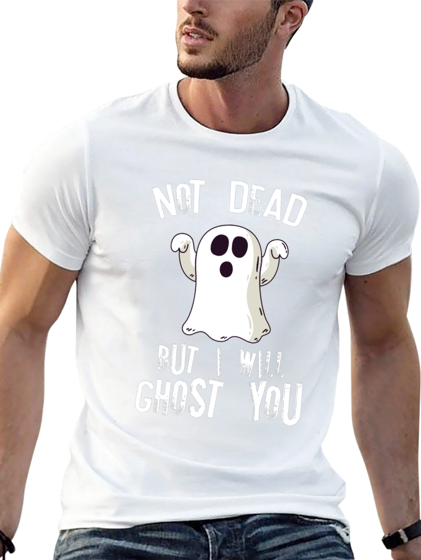 Not Dead Ghost Graphic T-Shirt