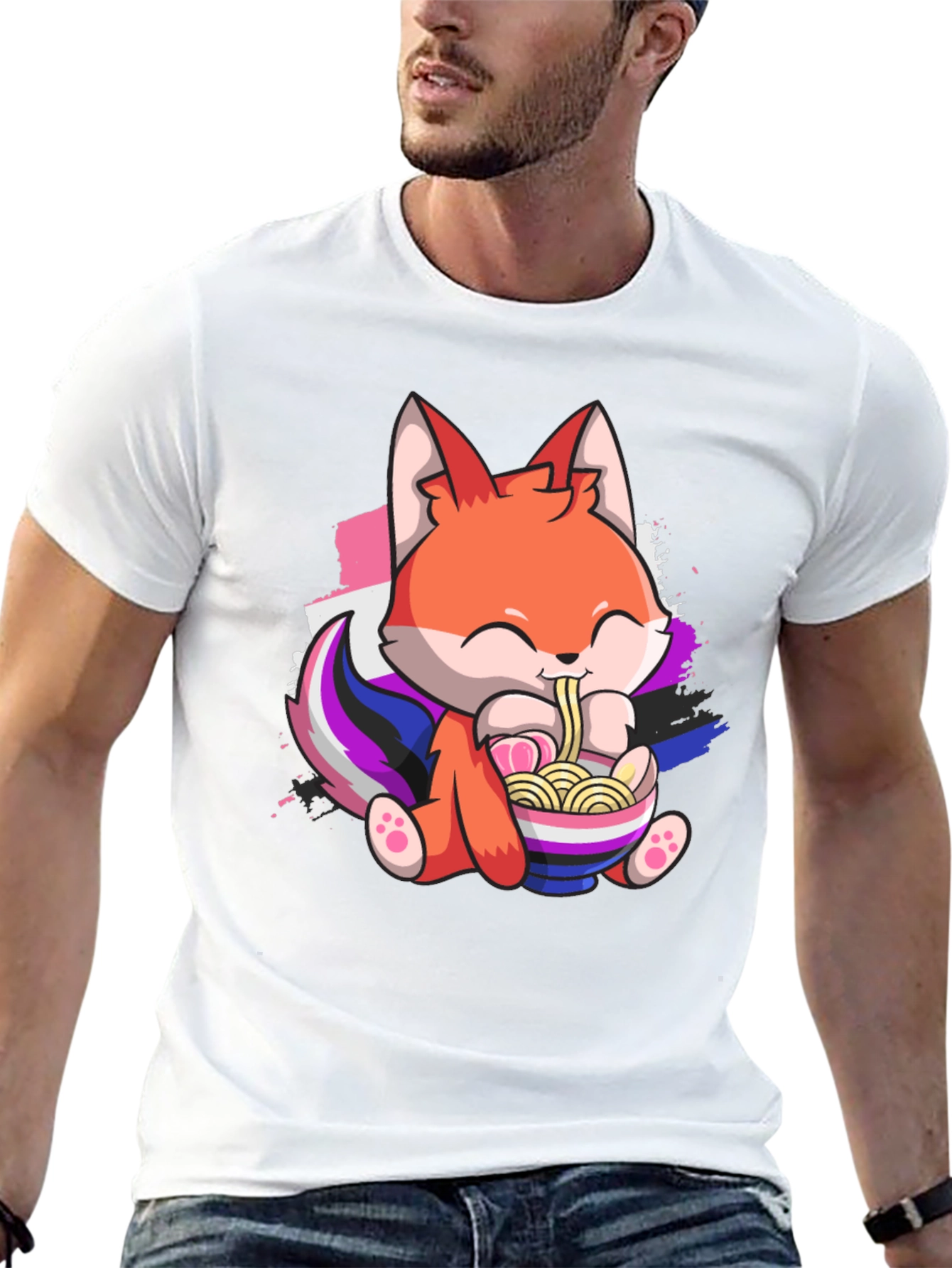 Fox Ramen Pride Graphic T-Shirt