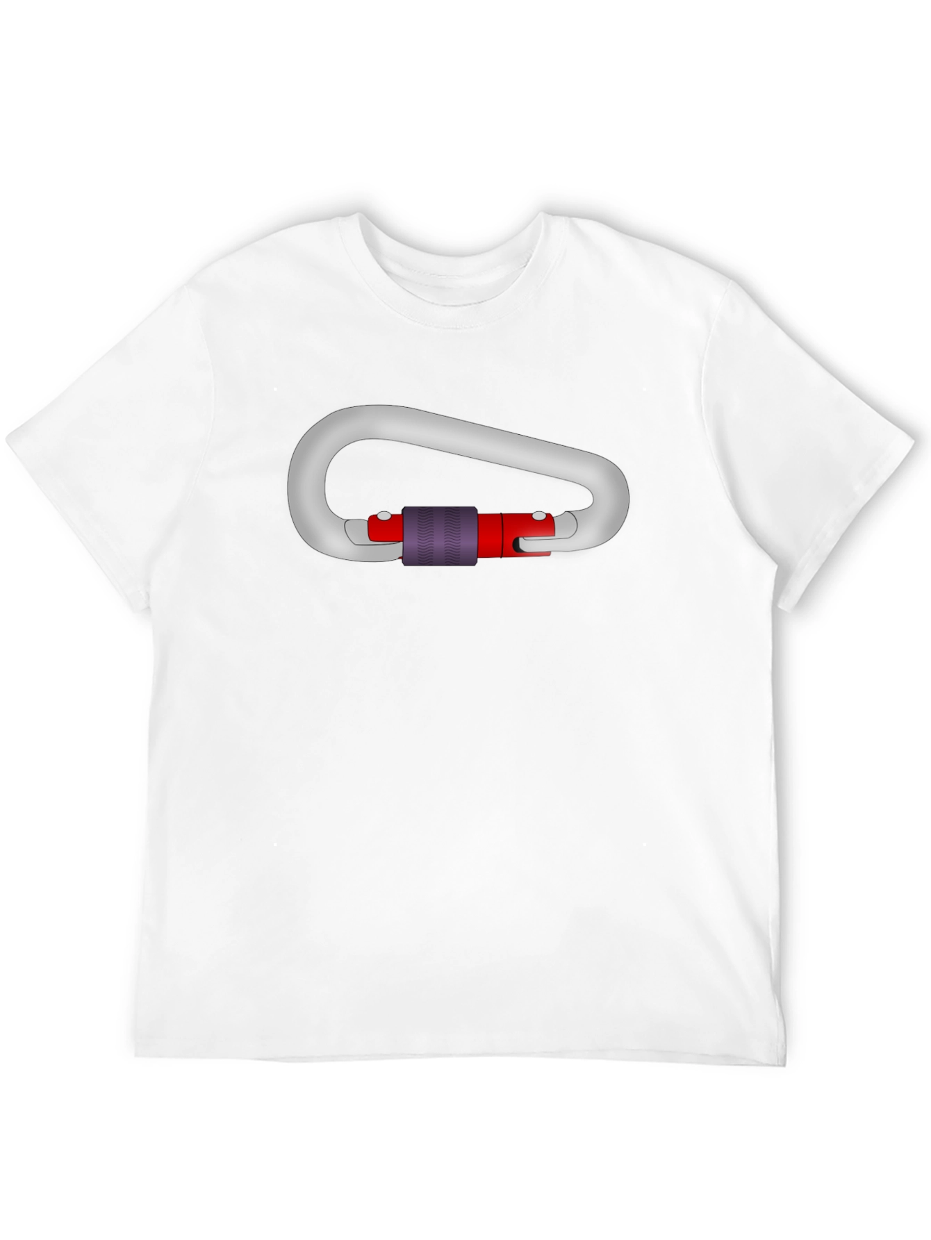 Black T-Shirt with Carabiner Graphic