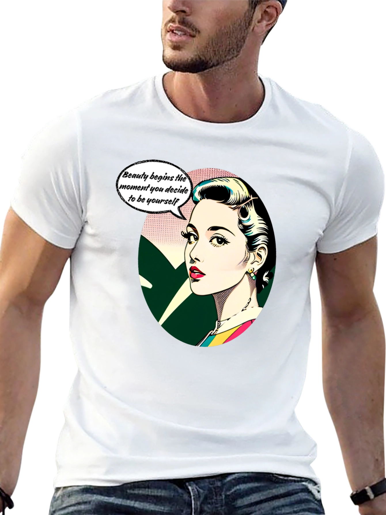 Retro Beauty T-Shirt - Empowering Womens Graphic Tee