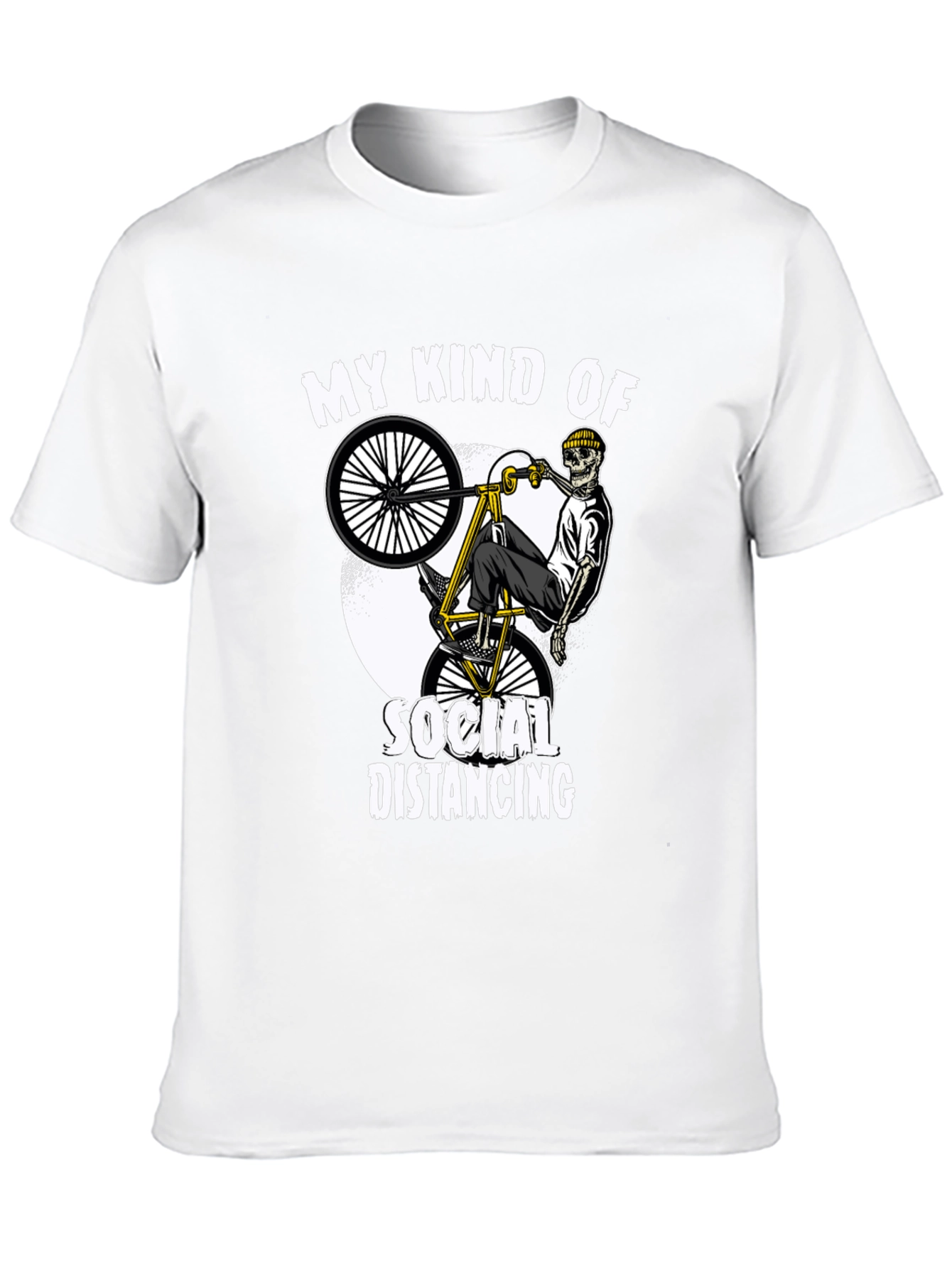 Social Distancing Skeleton Bike T-Shirt