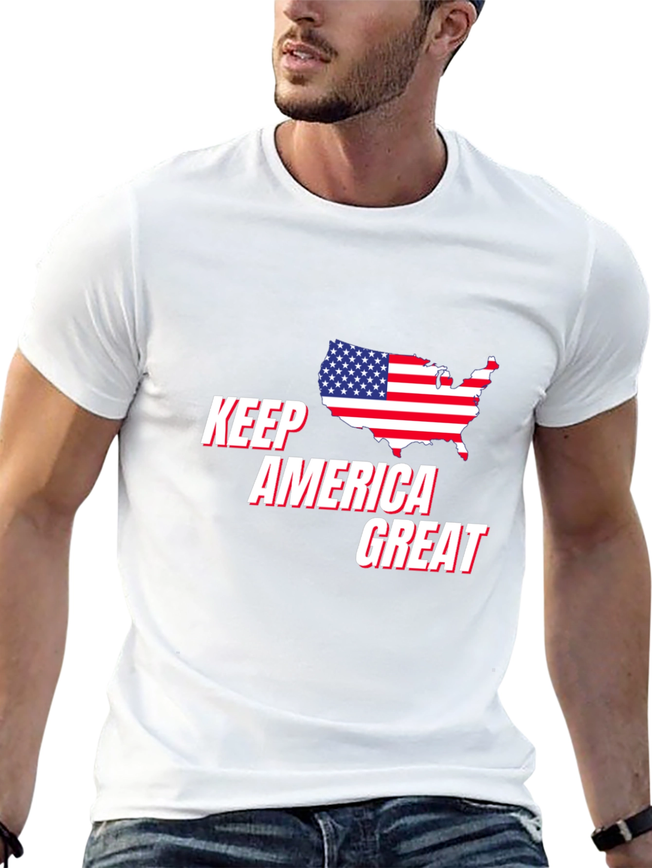 Keep America Great T-Shirt Patriotic USA Flag Graphic Tee