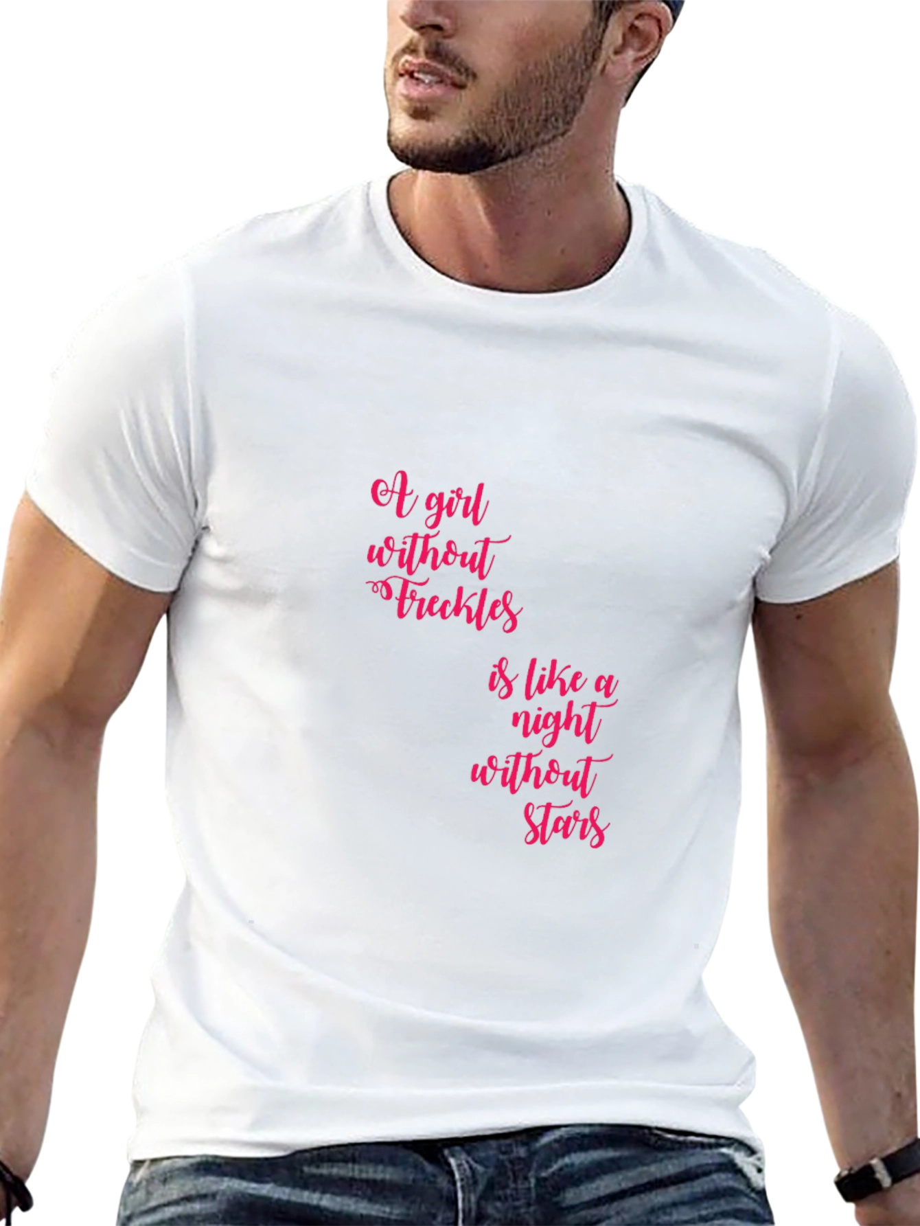 Freckles & Stars Graphic Tee - Trendy Crew Neck