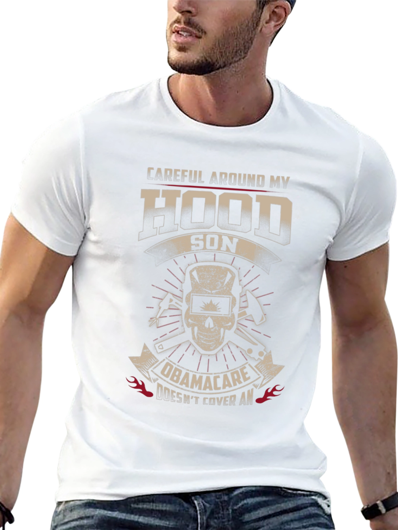 Careful Around My Hood Son Funny Welder T-Shirt