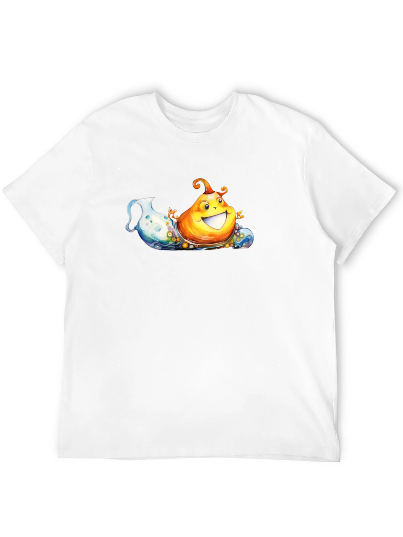 Fun Cartoon Pear on Black Tee