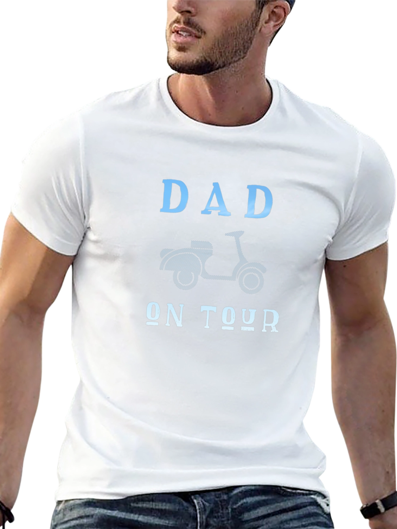 Dad on Tour Graphic Tee - Black Cotton T-Shirt