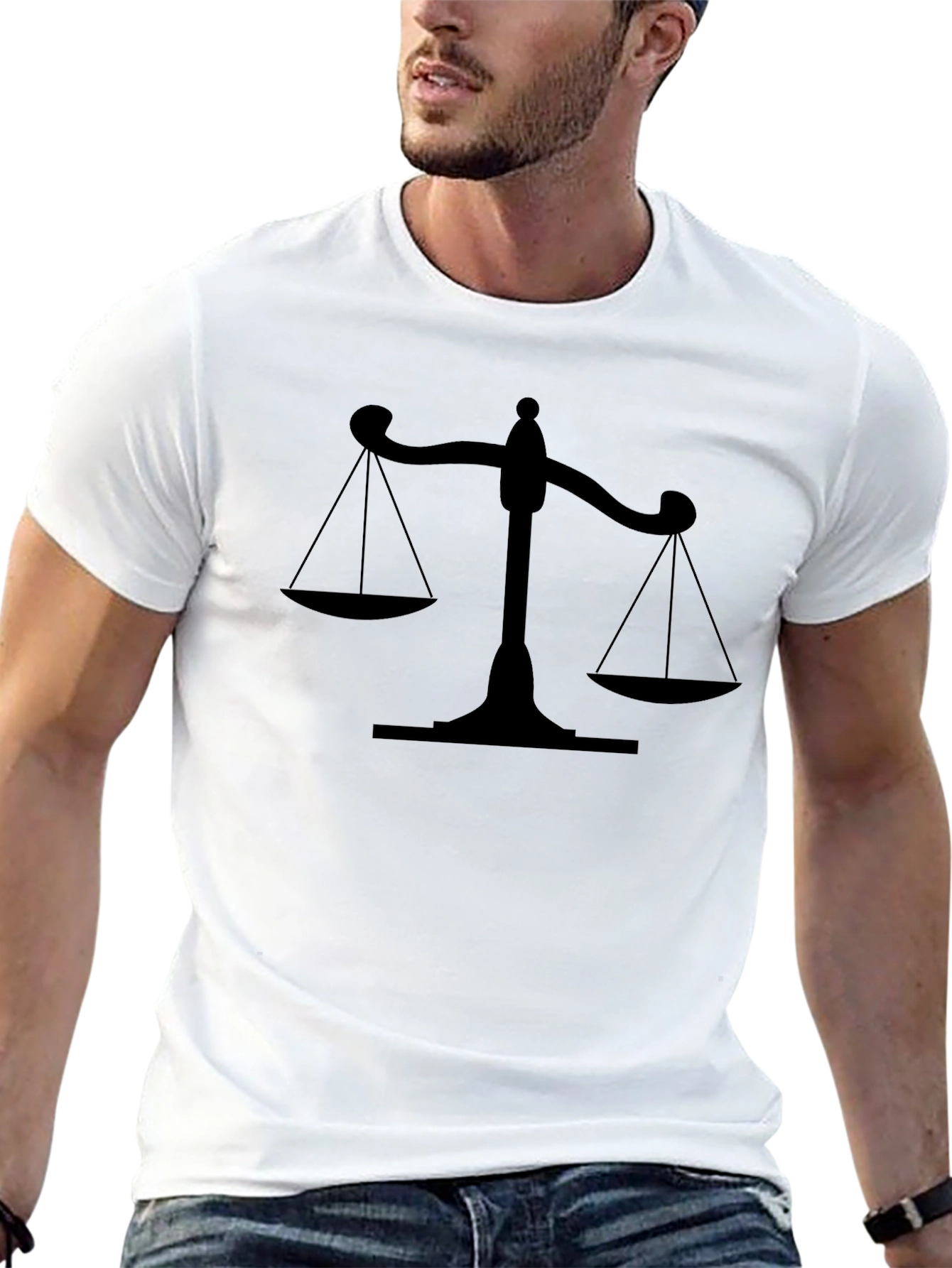 Scales of Justice Black T-Shirt