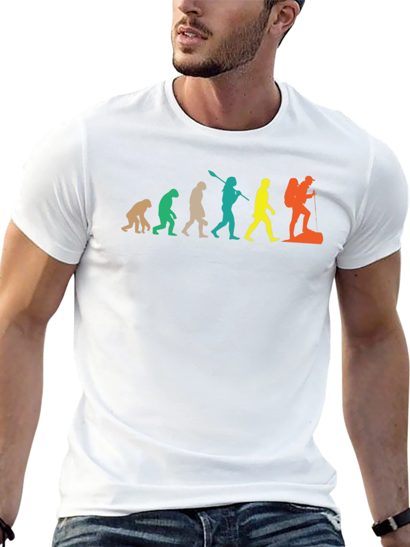 Hiking Evolution Graphic T-Shirt - Black
