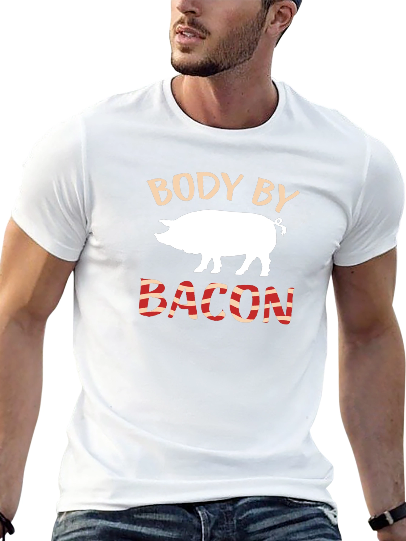 Body By Bacon Funny Pig Lover T-Shirt