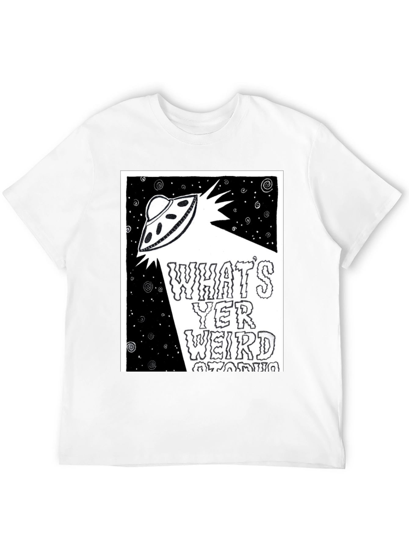 UFO Graphic Tee - Whats Yer Weird Story?