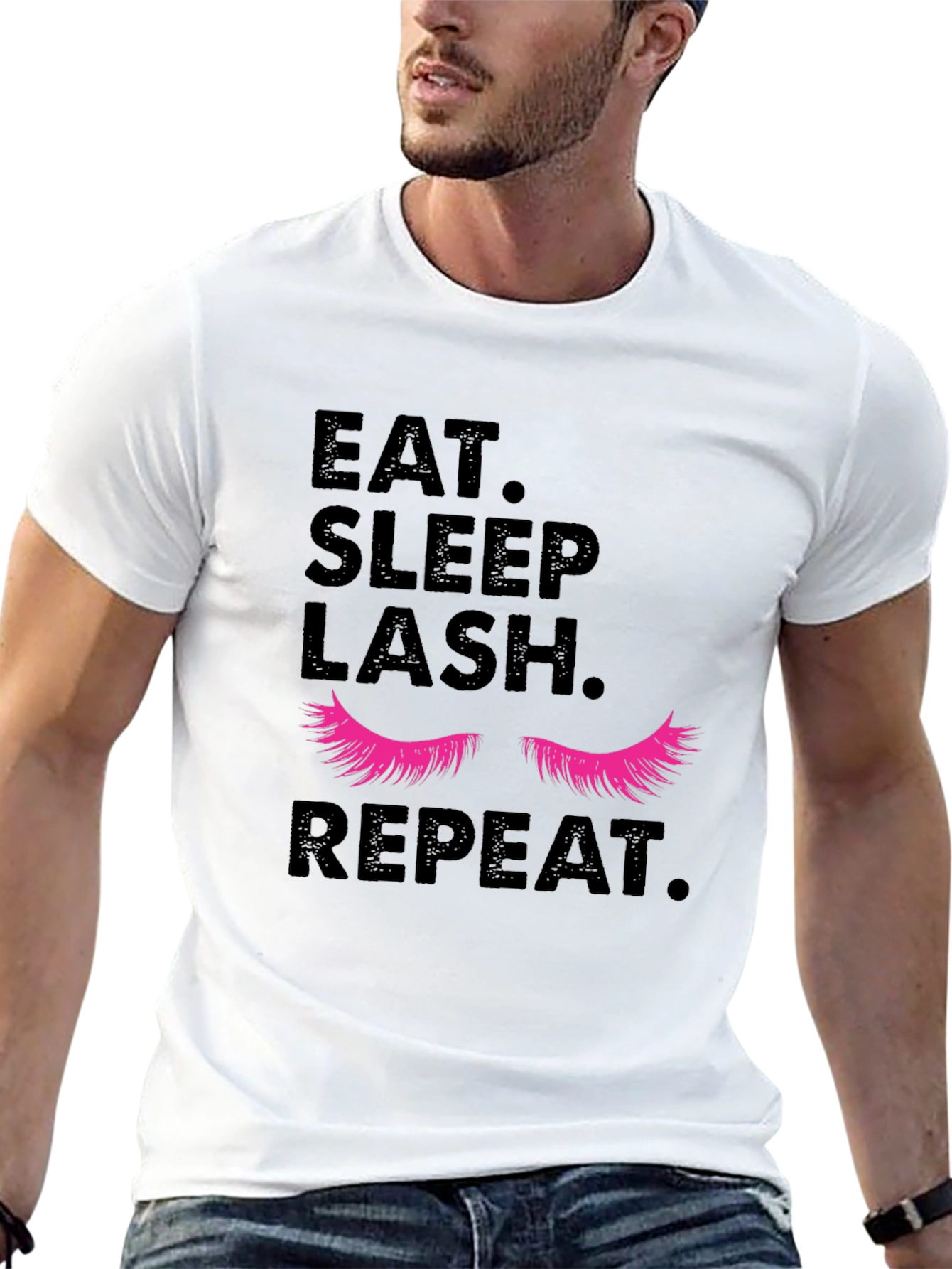 Eat Sleep Lash Repeat Graphic T-Shirt
