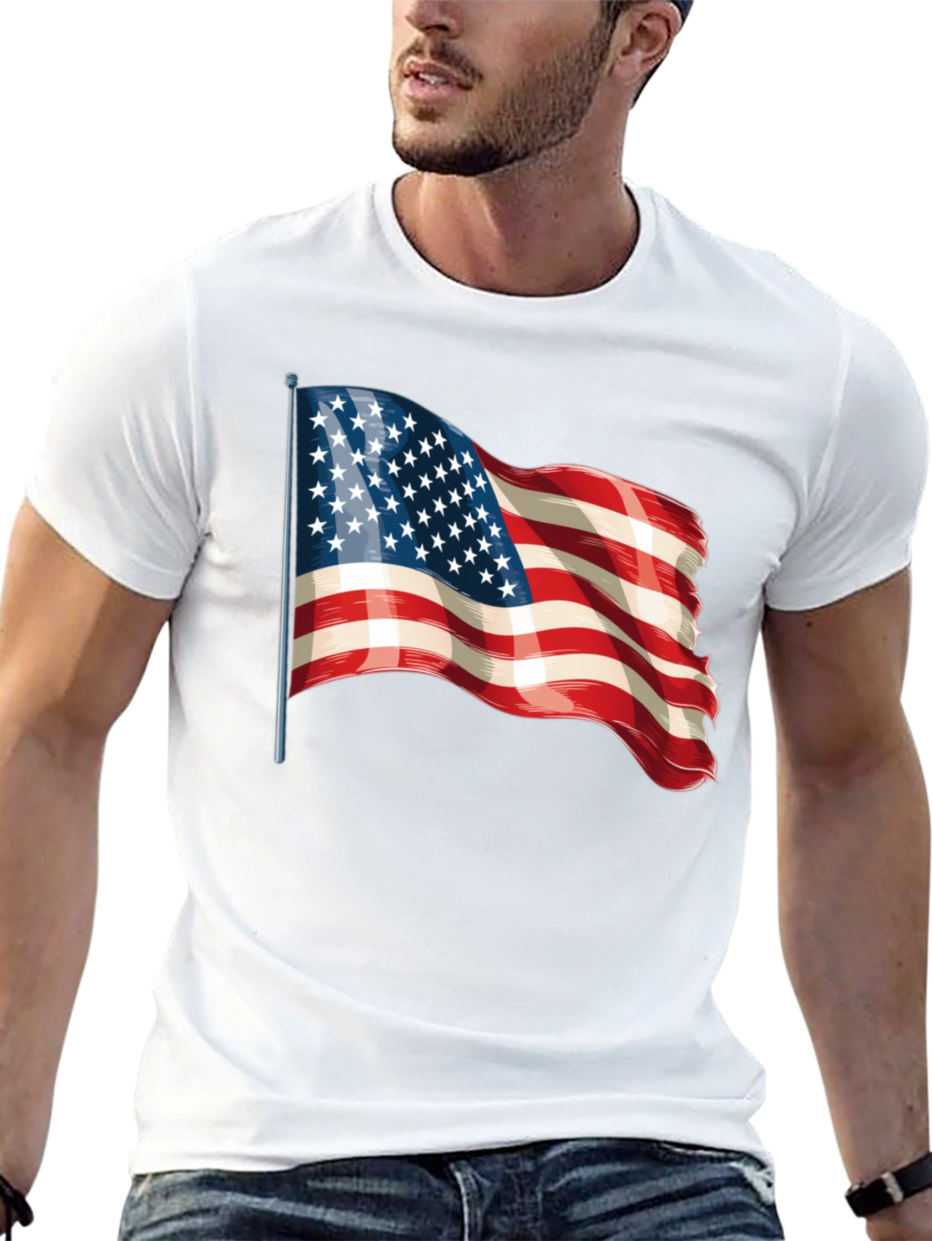 American Flag Graphic T-Shirt - Patriotic Pride