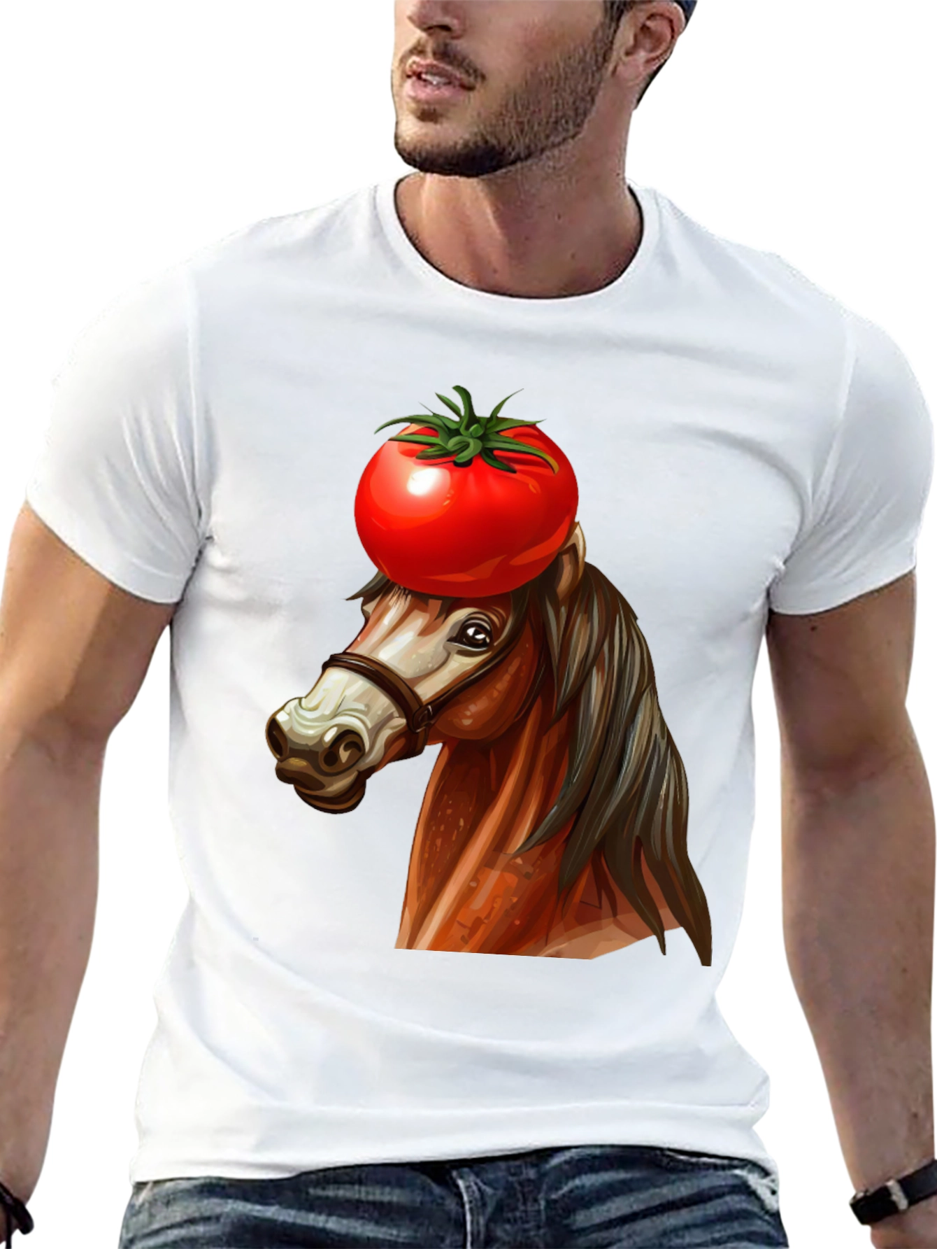 Tomato-Headed Horse Graphic Tee