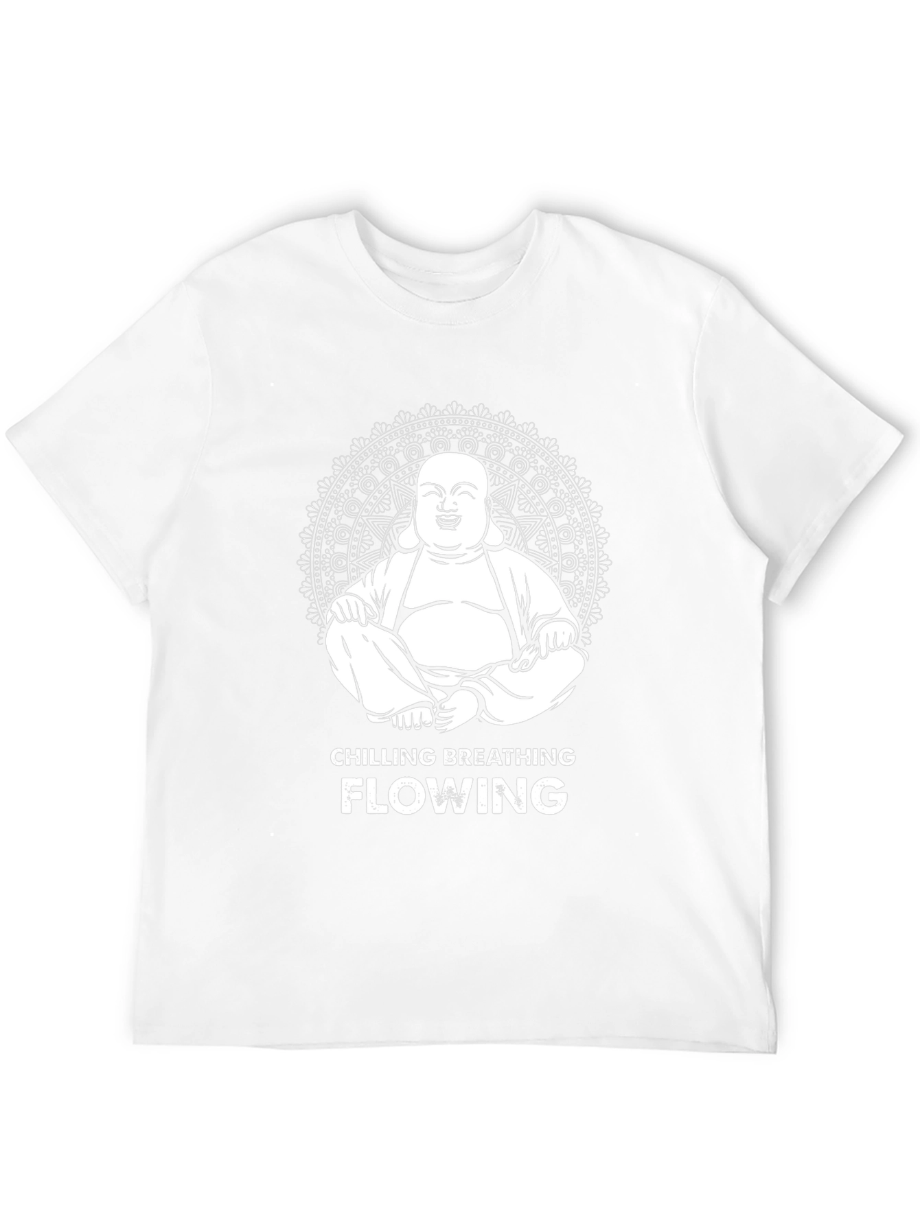 Buddha Graphic Black T-Shirt - Chilling Breathing Flowing