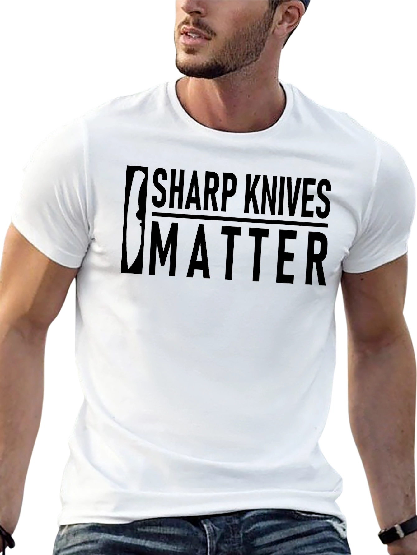 Sharp Knives Matter Graphic Tee - Black