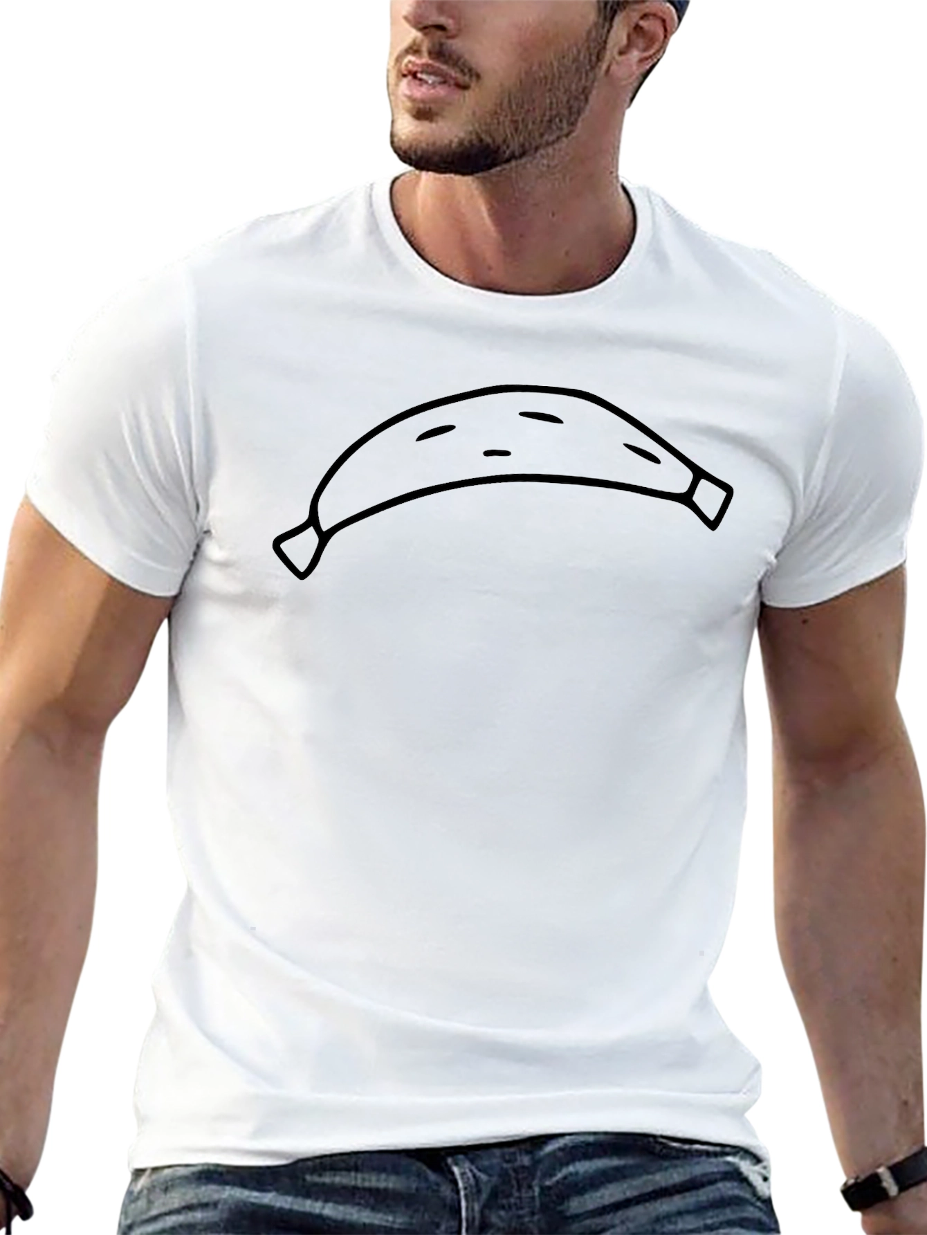 Banana Outline Graphic T-Shirt