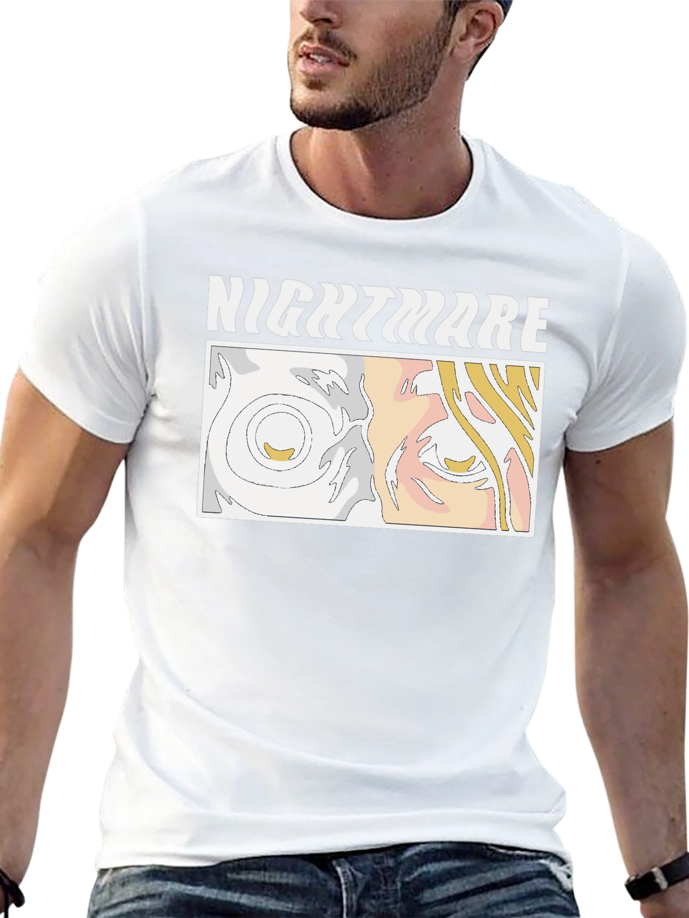 Nightmare Graphic Print Black T-Shirt