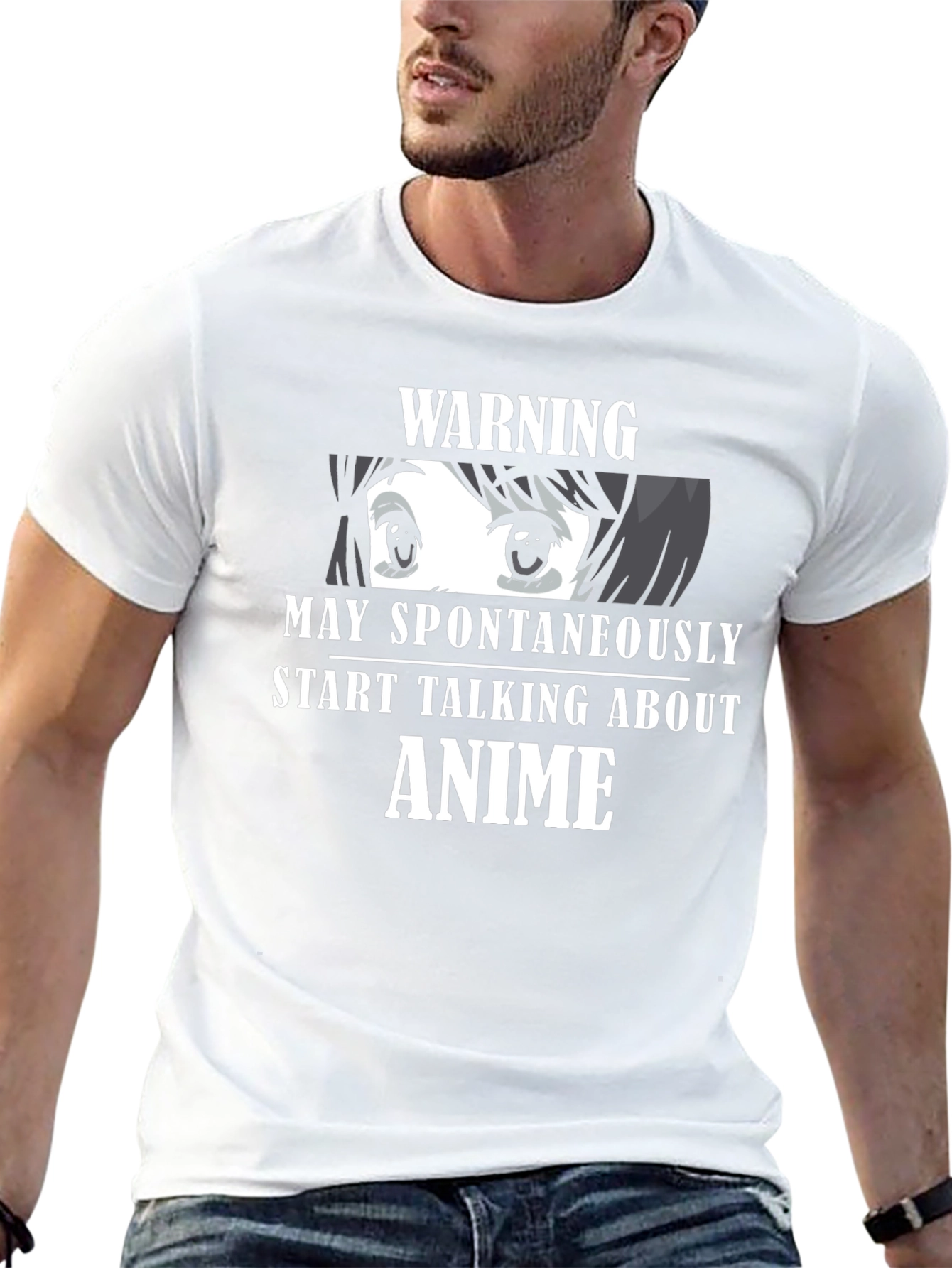 Warning May Spontaneously Talk About Anime T-Shirt