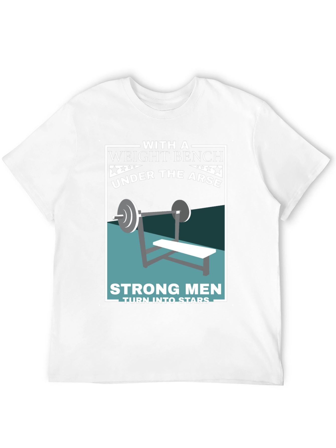 Weight Bench Strong Men Graphic T-Shirt