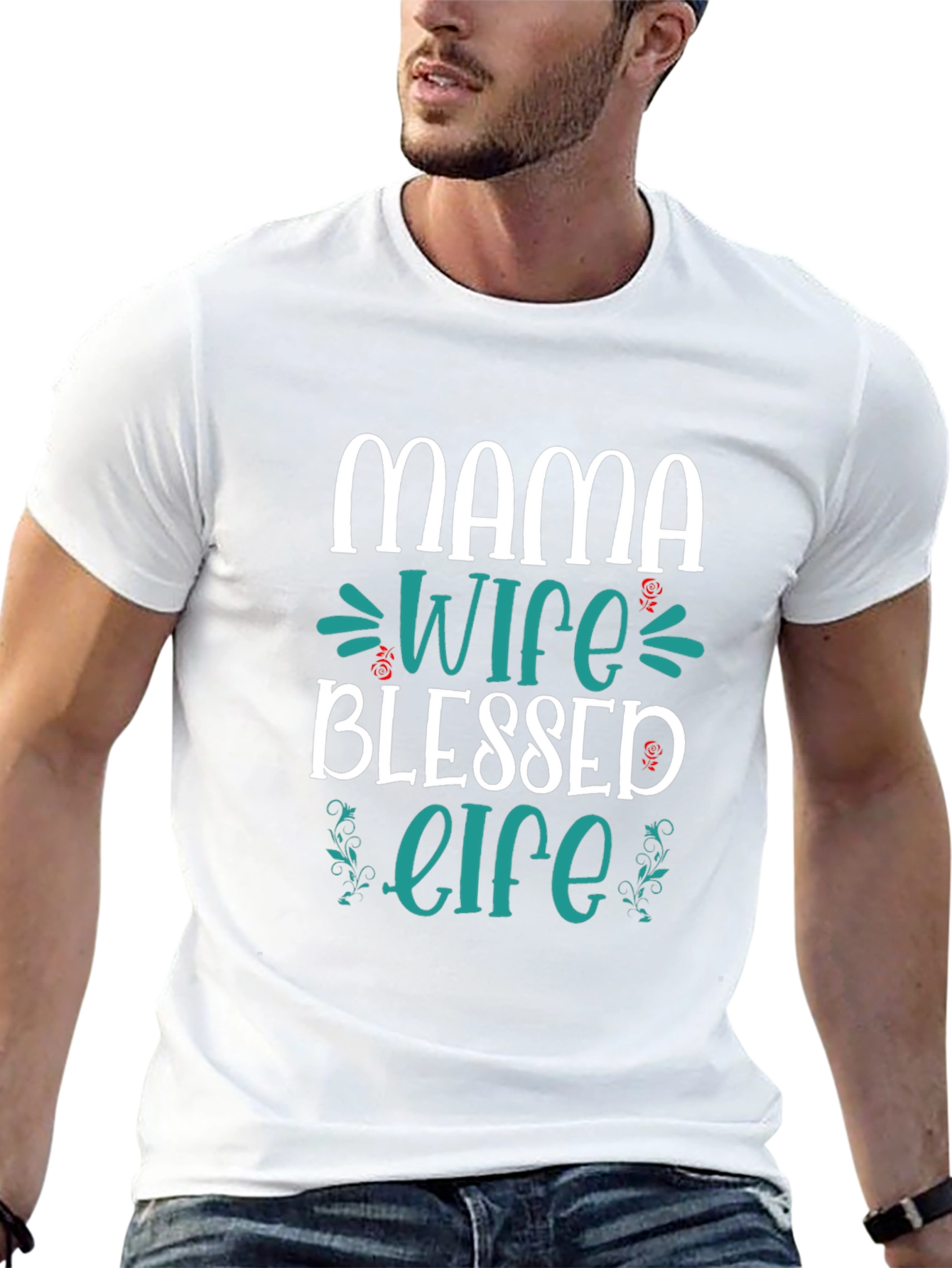 Mama Wife Blessed Life Graphic Tee