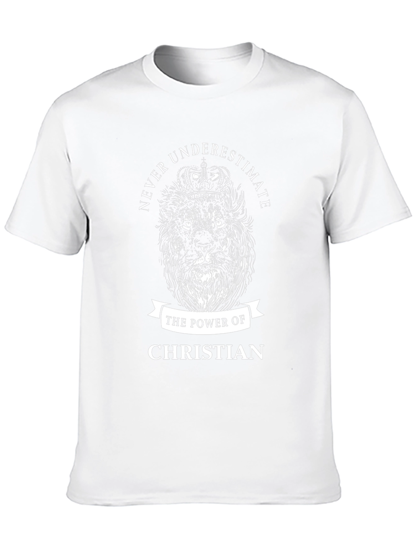 Lion Crown Christian Power Graphic Tee