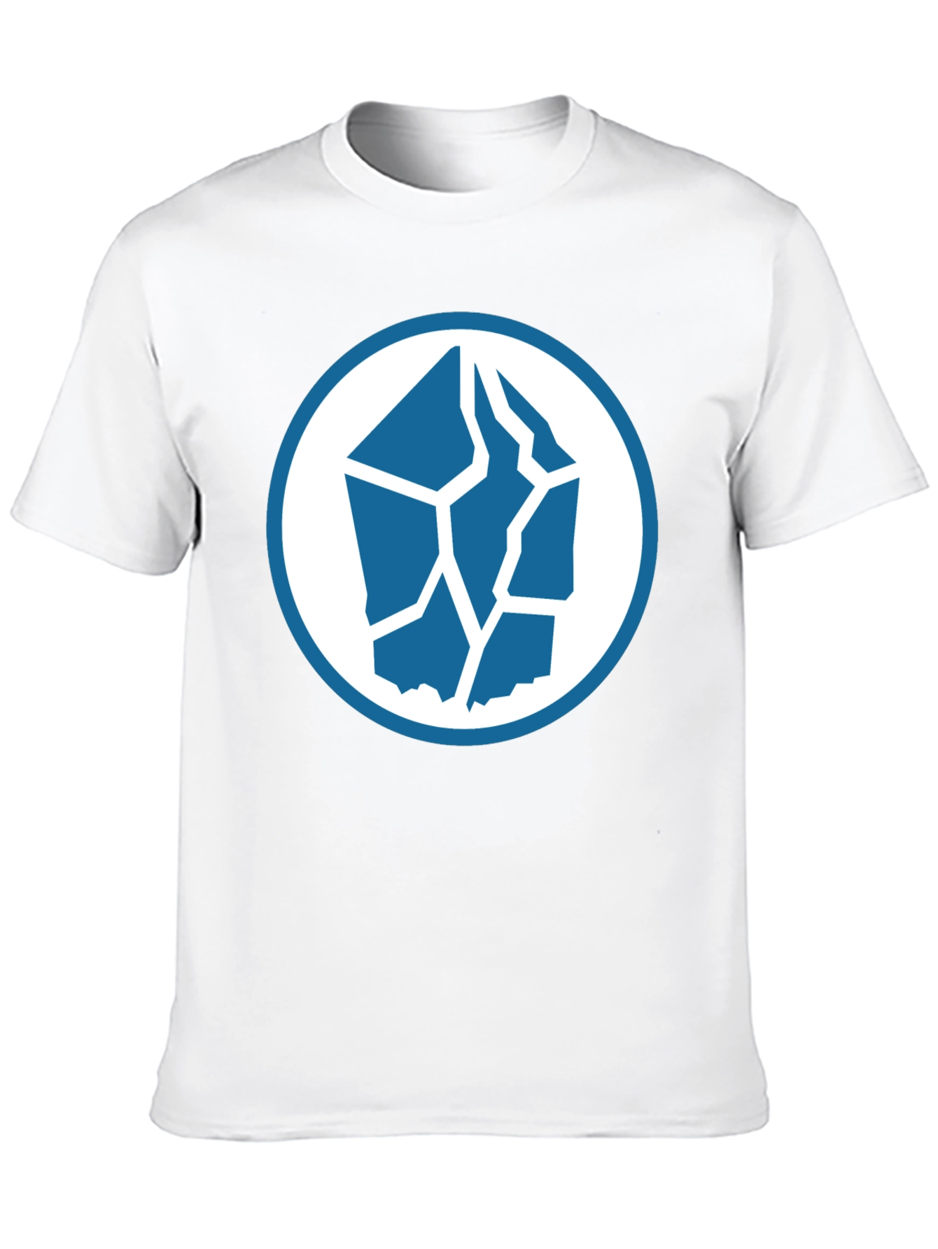 Blue Ice Rock Graphic Black T-Shirt