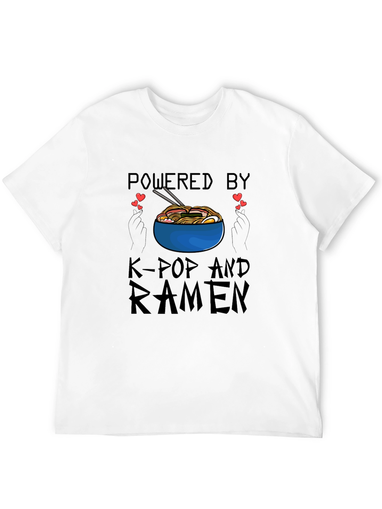 Powered by K-Pop and Ramen Graphic Tee