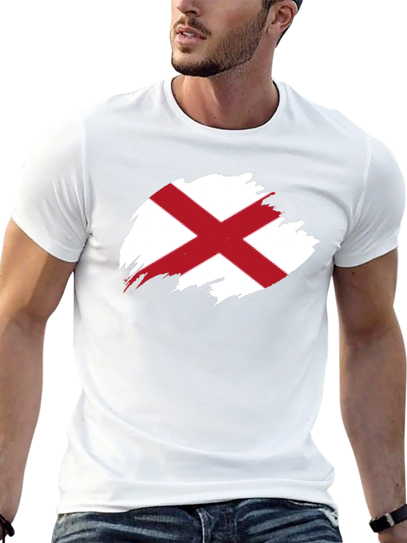 Alabama Flag Graphic T-Shirt - Black Cotton Tee
