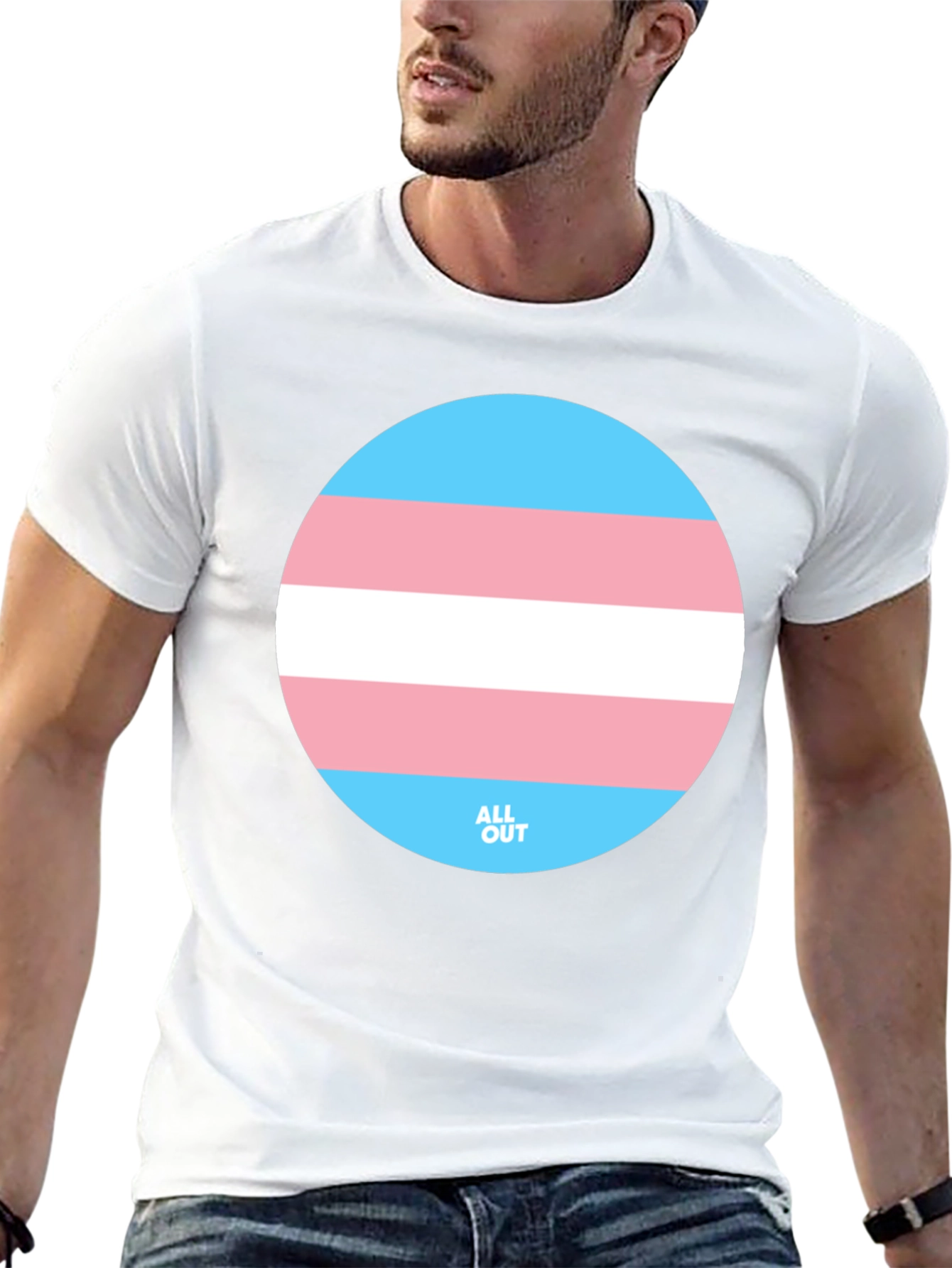 Transgender Pride T-Shirt - Round Flag Graphic