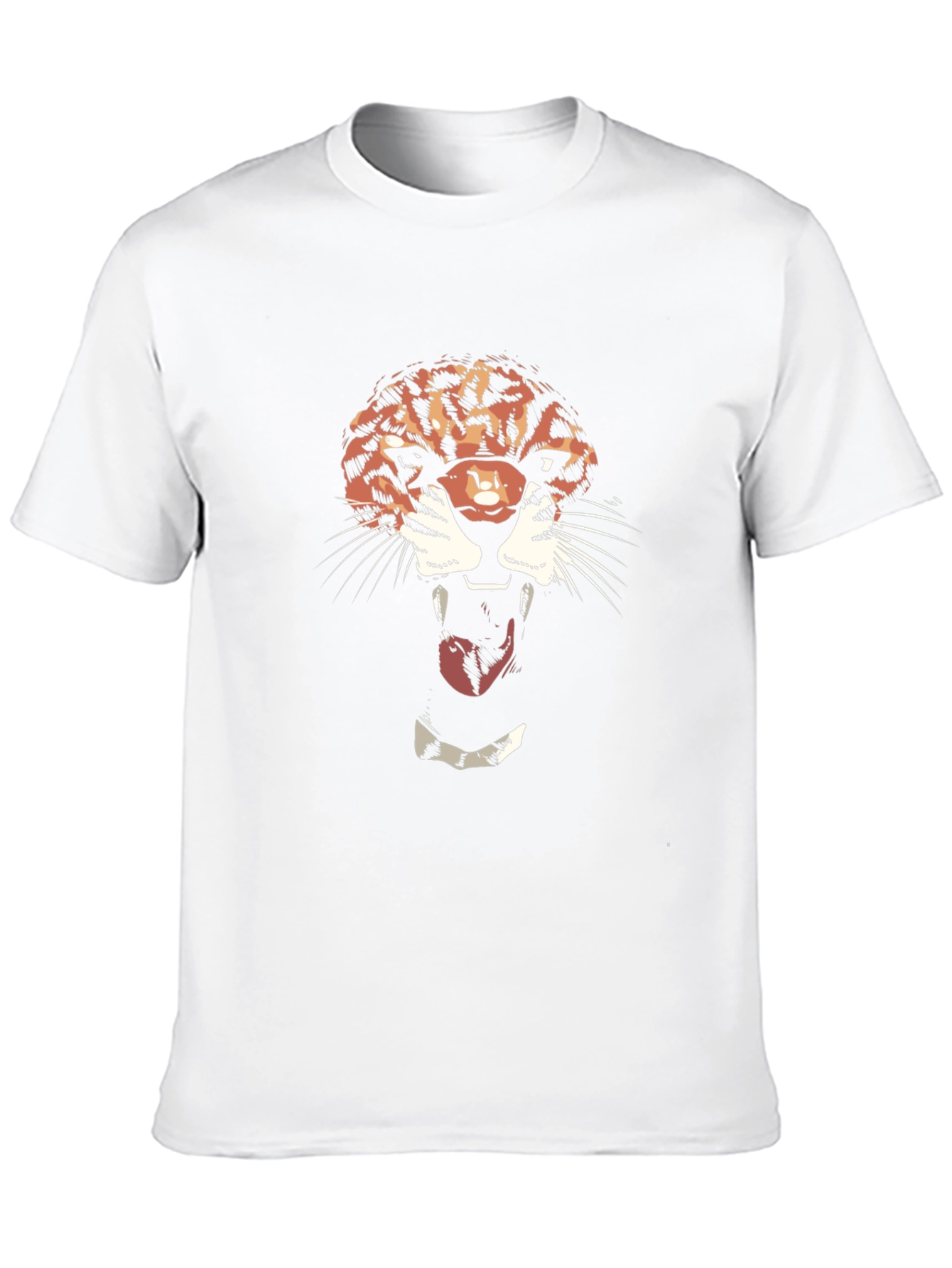 Tiger Graphic Tee - Bold Black Cotton T-Shirt