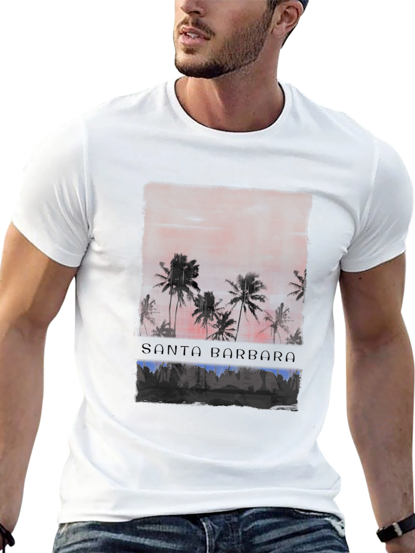 Santa Barbara Palm Sunset Graphic Tee