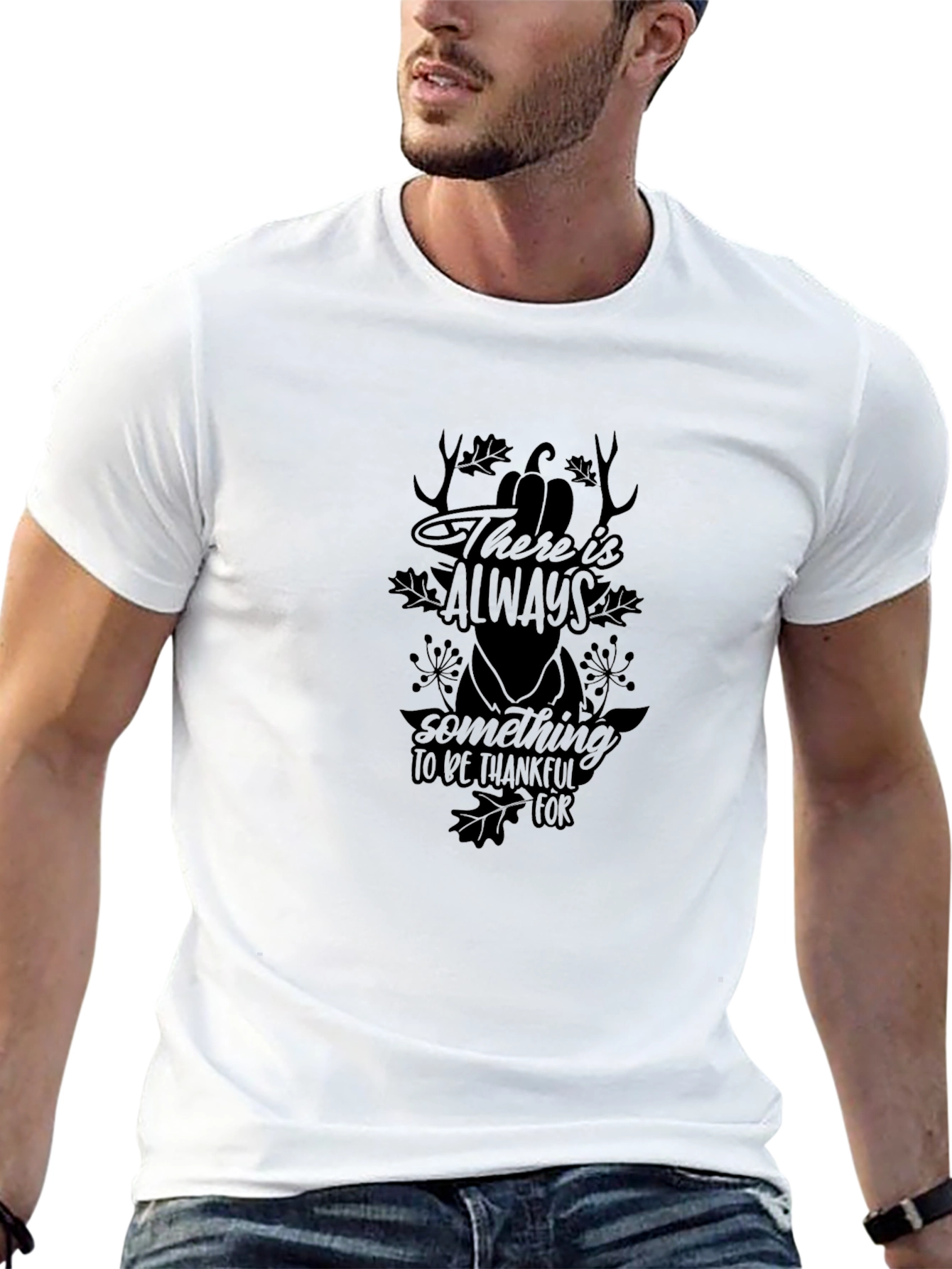 Thanksgiving Graphic Print Tee for Men