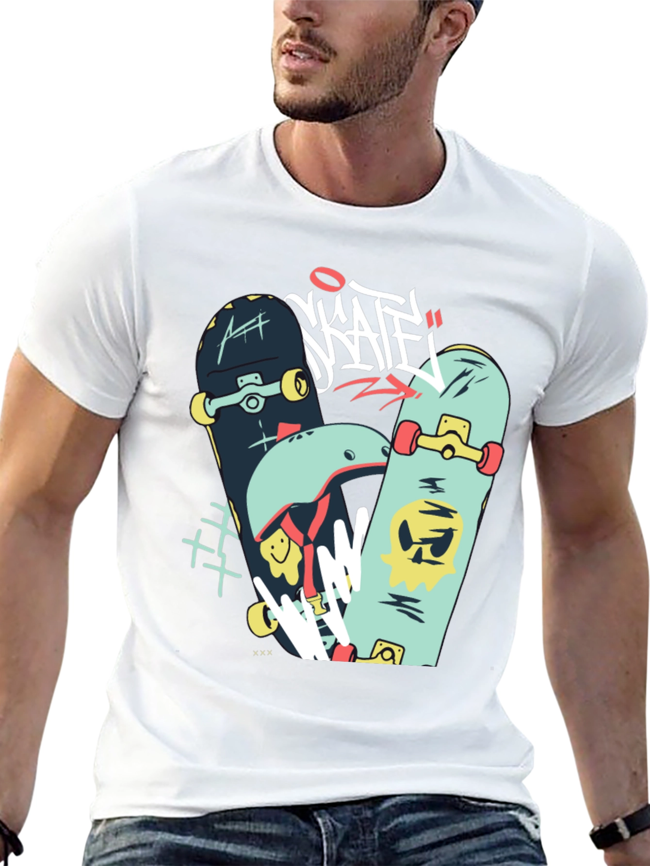 Skateboards Graphic T-Shirt - Stylish Casual Wear
